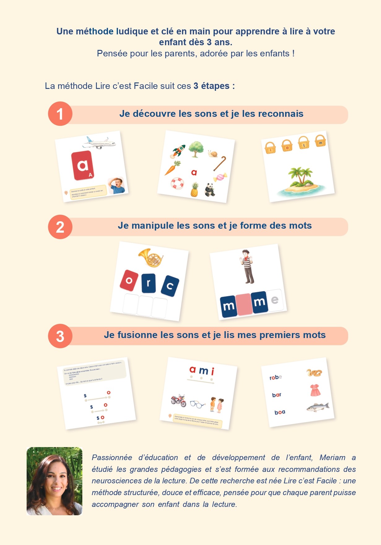 Les étapes de la méthode phonique Lire C'est Facile